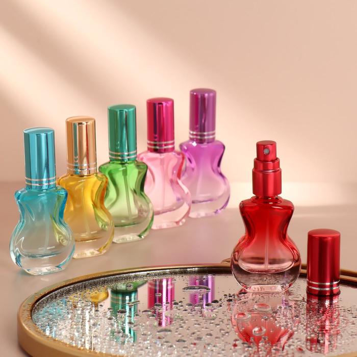Флакон стеклянный для парфюма, с распылителем, 7 мл, цвет МИКС