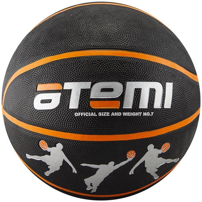 Мяч баскетбольный Atemi BB13, размер 7, резина, 8 полос, окруж 75-78, клееный