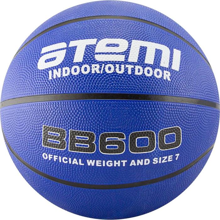 Мяч баскетбольный Atemi BB600, размер 7, резина, 8 панелей, окруж 75-78, клееный