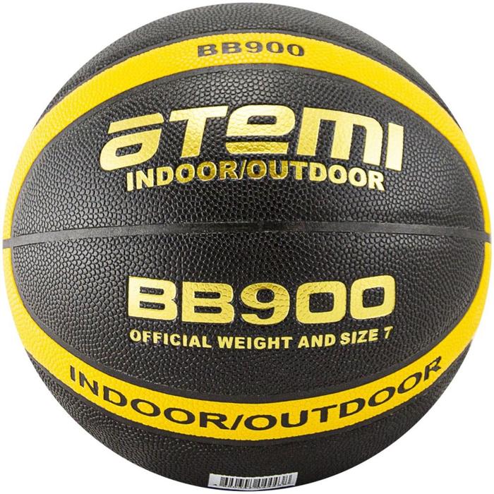 Мяч баскетбольный Atemi BB900, размер 7, синтетическая кожа ПУ, 12 панелей, окружность 75-78 см, клееный