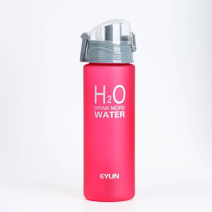 фото Бутылка для воды 850 мл, спортивная, матовая, 7.5х25 см, красный