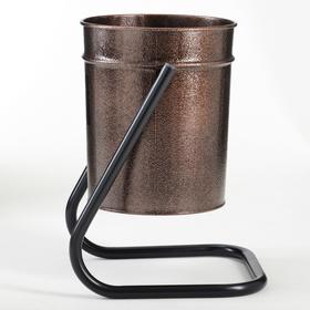 

Урна уличная, металлик коричневая, 21 л 30 х 30 х 55 см