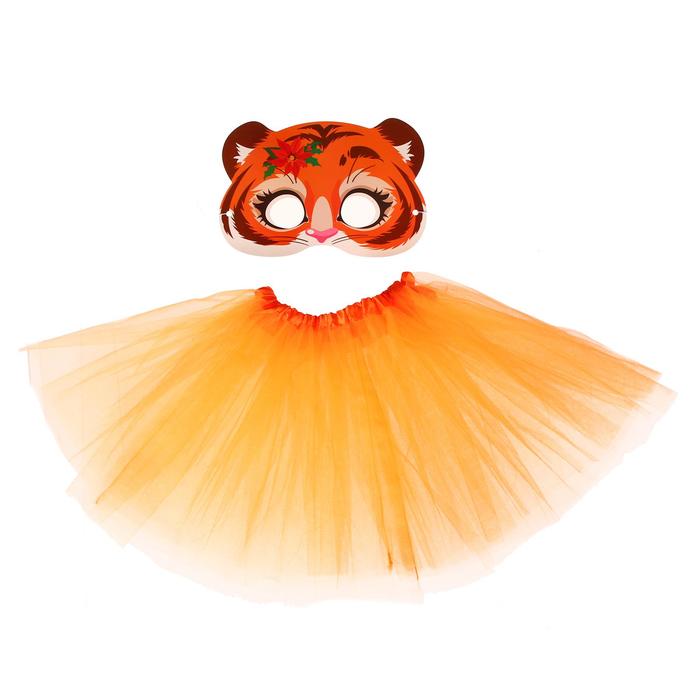 фото Карнавальный набор «тигрица» (маска+ юбка) страна карнавалия