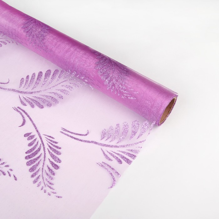 Органза "Веточка", сиреневый, 0,48 х 4,5 см