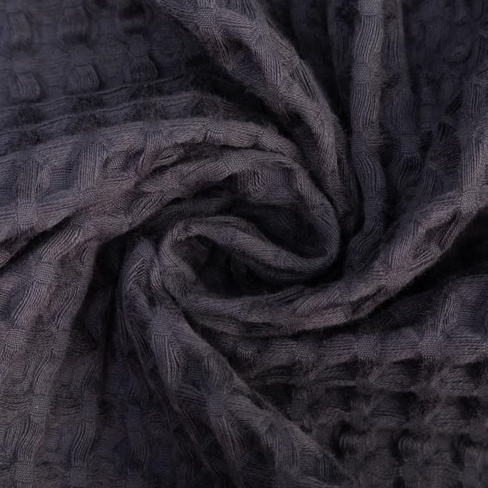 Халат вафельный мужской удлиненный Этель Boho р. 46-48, цв. темно-серый, 100%хл, 290 г/м2