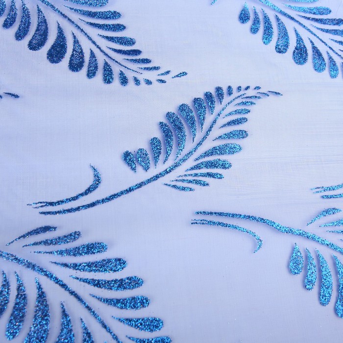 Органза "Веточка", синий, 0,48 х 4,5 см