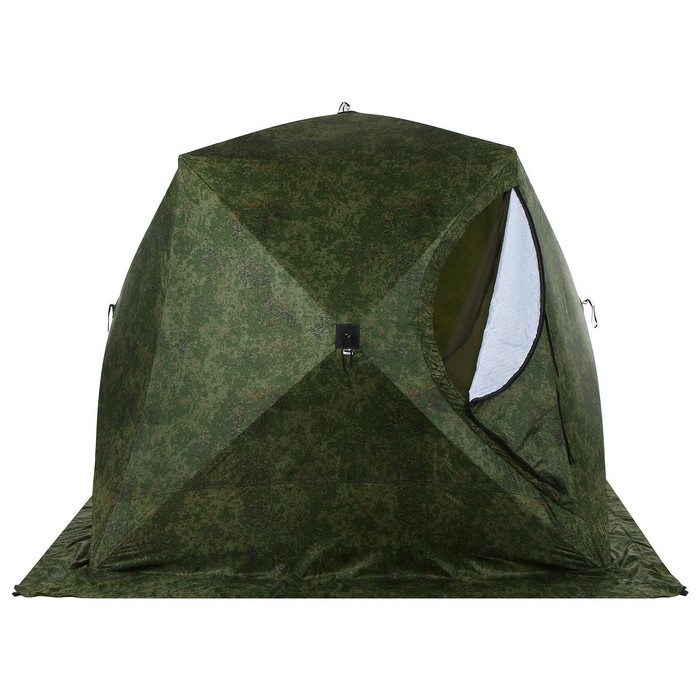 фото Палатка зимняя «стэк» куб 3-местная, трёхслойная, цвет камуфляж
