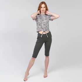 

Костюм женский (футболка, бриджи) Fashion sports хаки р. 44