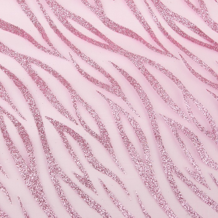 Органза "Абстракции", розовый, 0,48 х 4,5 м