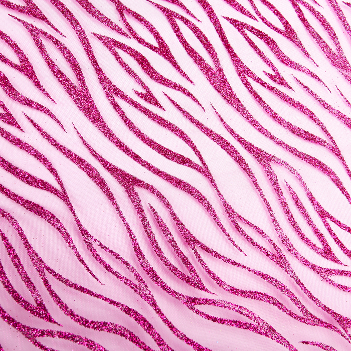 Органза "Абстракции", бордовый, 0,48 х 4,5 м