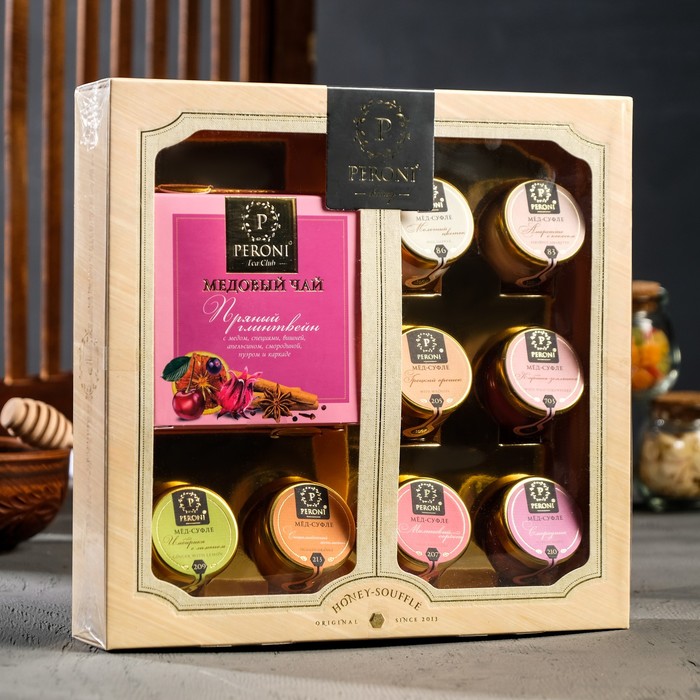 фото Подарочный набор peroni, «чай и мёд»,8 х 30 г + чай 35 г