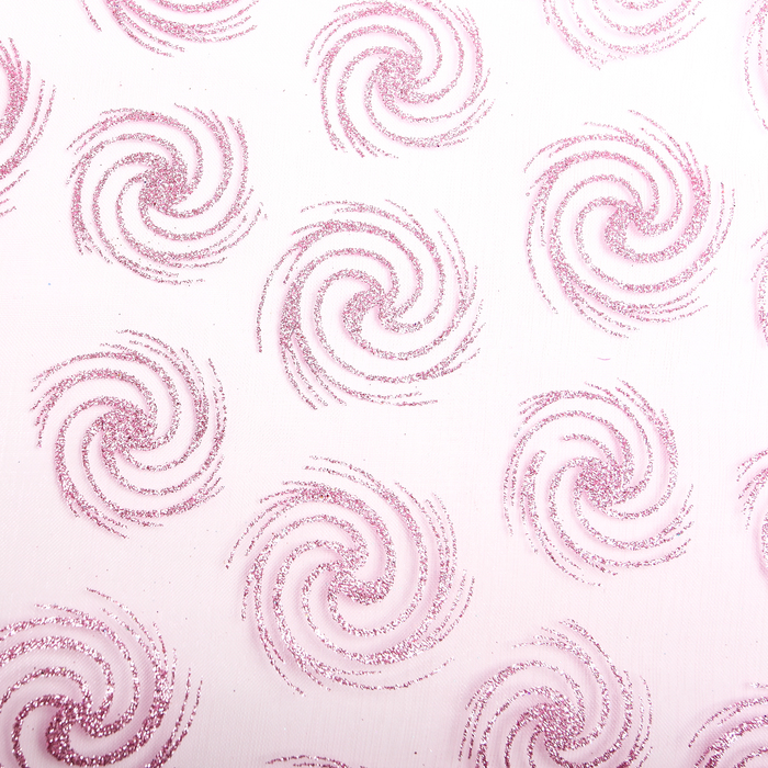 Органза "Завиток", розовый, 0,48 х 4,5 м