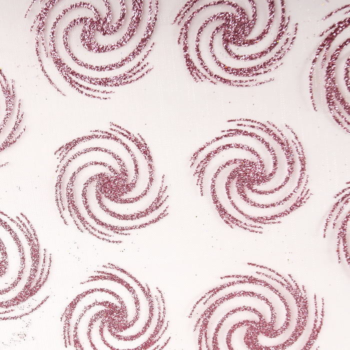 Органза "Завиток", персиковый, 0,48 х 4,5 м