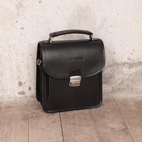 

943055/BL Планшет Bishop Black н/к, 2 отдела на клапане, цвет Черный 23х26х10см