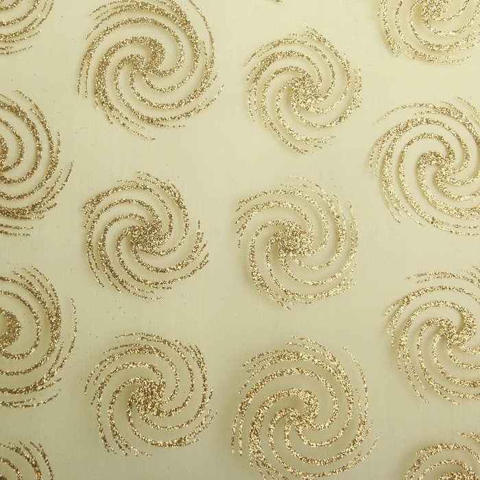 Органза "Завиток", жёлтый, 0,48 х 4,5 м