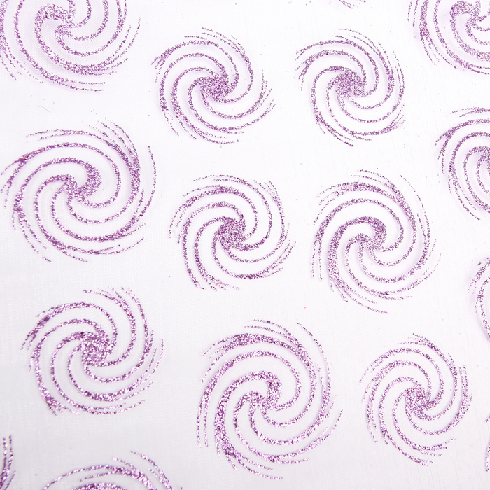 Органза "Завиток", сиреневый, 0,48 х 4,5 м