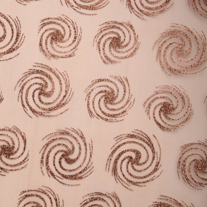 Органза "Завиток", кофейный, 0,48 х 4,5 м