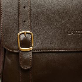 

Портфель, 2 отдела на клапане, цвет коричневый