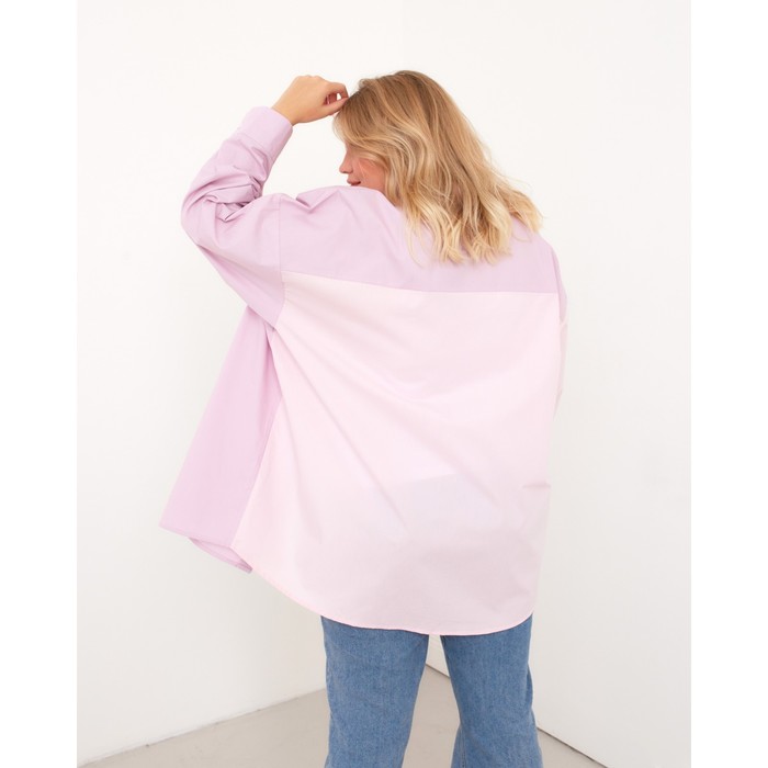 фото Рубашка женская mist plus-size, one size, розовый/фиолетовый