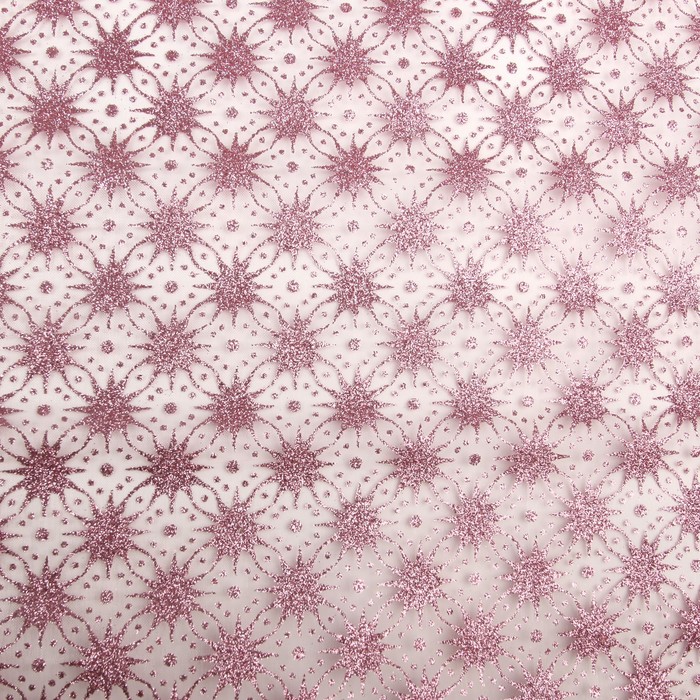 Органза "Звездочки", цвет персиковый