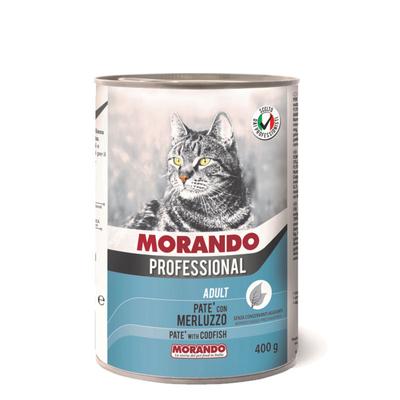 Влажный корм Morando Professional для кошек, паштет с треской, 400 г
