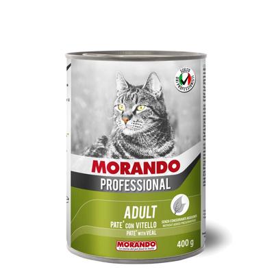 Влажный корм Morando Professional для кошек, паштет с телятиной, 400 г