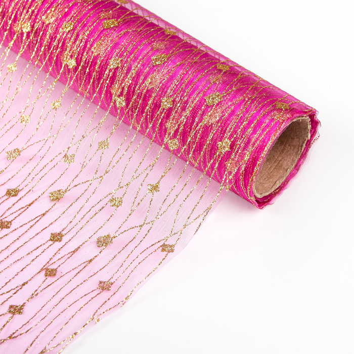 Органза "Дождь", цвет бордовый