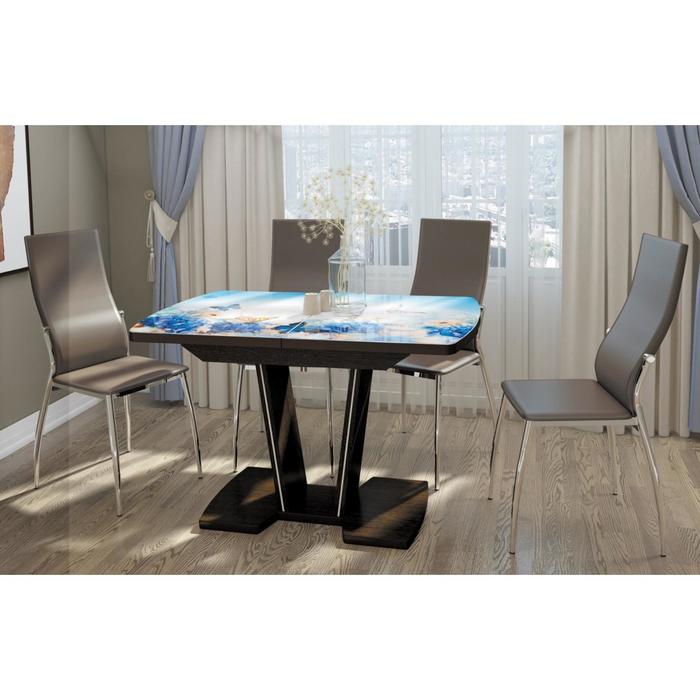 Стол раздвижной «Вектор», 1100(1450) × 700 × 750 мм, глянец, МДФ, цвет венге / 524287072 стол раздвижной вегас 1 5 1100 1450 × 700 × 750 мм цвет венге