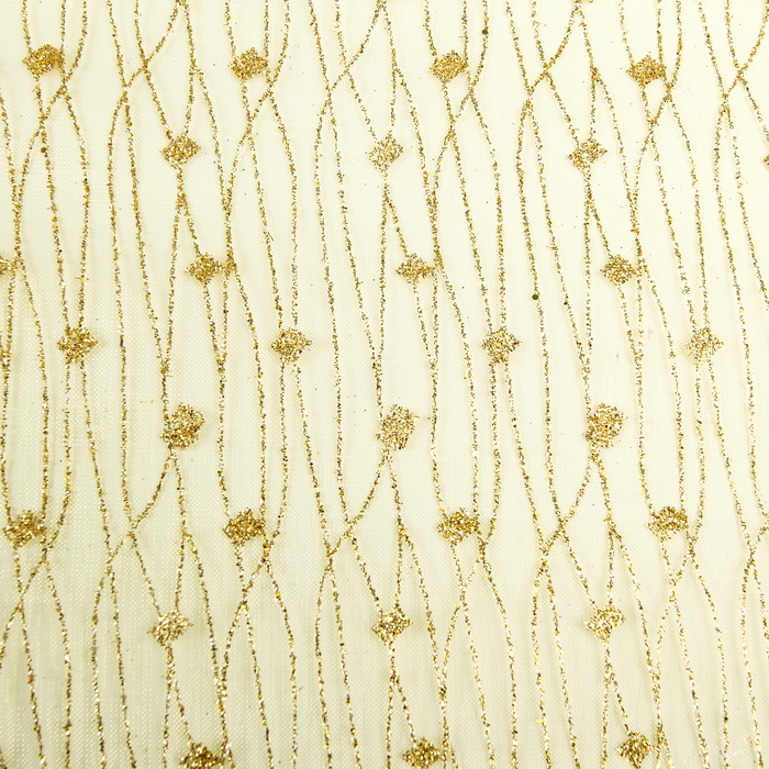 Органза "Дождь", цвет желтый