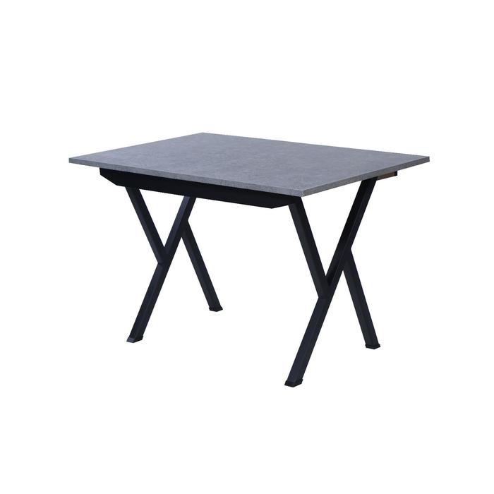 Обеденный стол «Лофт», 1200×800×780 мм, пластик, опора №1 чёрная, цвет графит стол раздвижной лофт 1200 1550 × 800 × 780 мм пластик опора 1 чёрная цвет графит