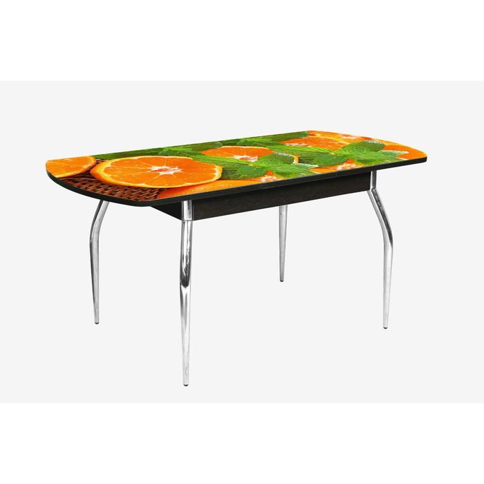 Стол раздвижной «Грация», 1100(1450) × 700 × 750 мм, глянец, хром, цвет венге / 90071410