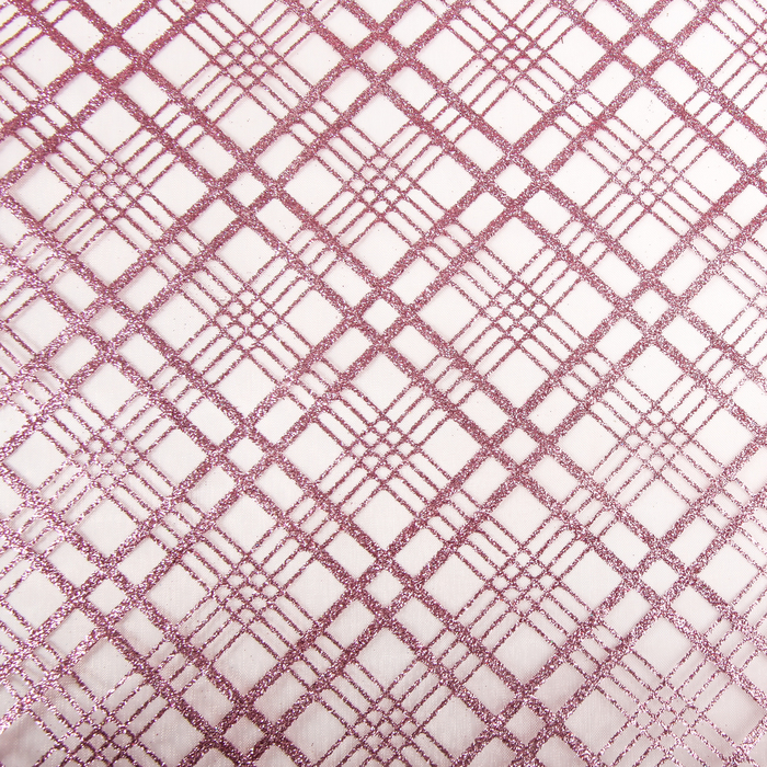 Органза "Геометрия", персиковый, 0,48 х 4,5 м