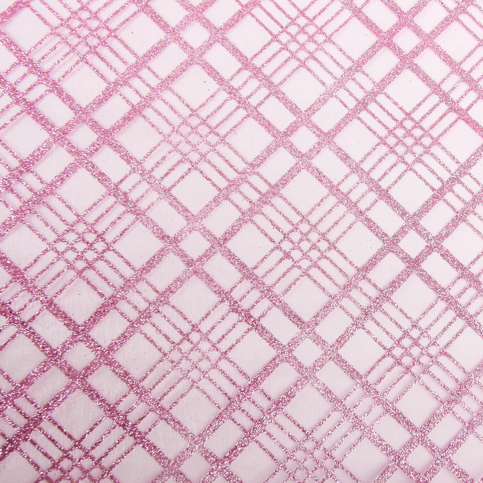 Органза "Геометрия", цвет светло-розовый, 0,48 х 4,5 м