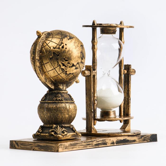 Часы песочные "Глобус", 15.5х7х12.5 см