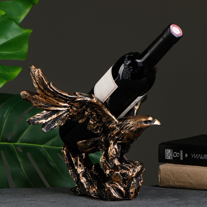 фото Подставка под бутылку "орел на взлете" бронза, 23х30х18см хорошие сувениры