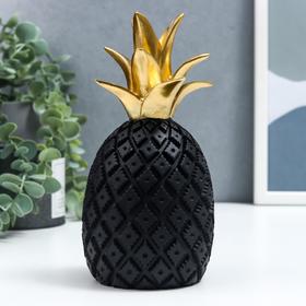 Сувенир полистоун "Чёрный ананас с золотым хвостом" 20,5х10х10 см от Сима-ленд