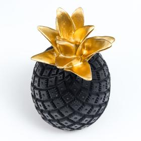 Сувенир полистоун "Чёрный ананас с золотым хвостом" 20,5х10х10 см от Сима-ленд