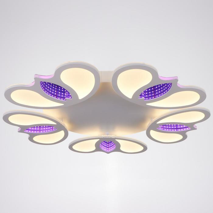 

Люстра с ПДУ 10010/5 LED 120Вт 3000-6000К диммер с подсветкой белый 50х50х10 см BayerLux