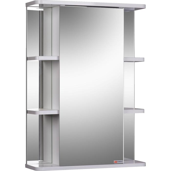 Зеркало шкаф для ванной комнаты Домино Оазис-2 55 Идеал, левый/правый зеркало шкаф домино идеал оазис 55 с открытыми полками