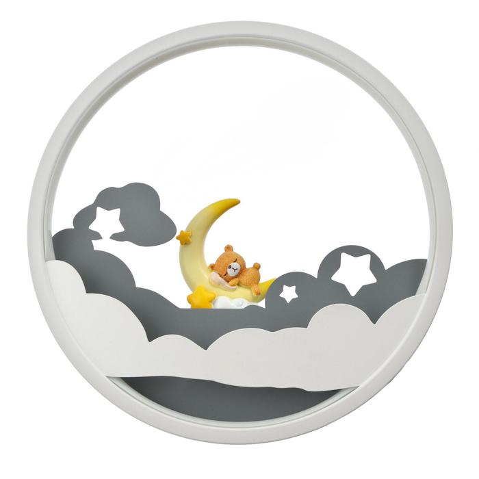 Бра "Облака и звезды" LED 19Вт 4000К 24х24 см серый 29х29м 5441161