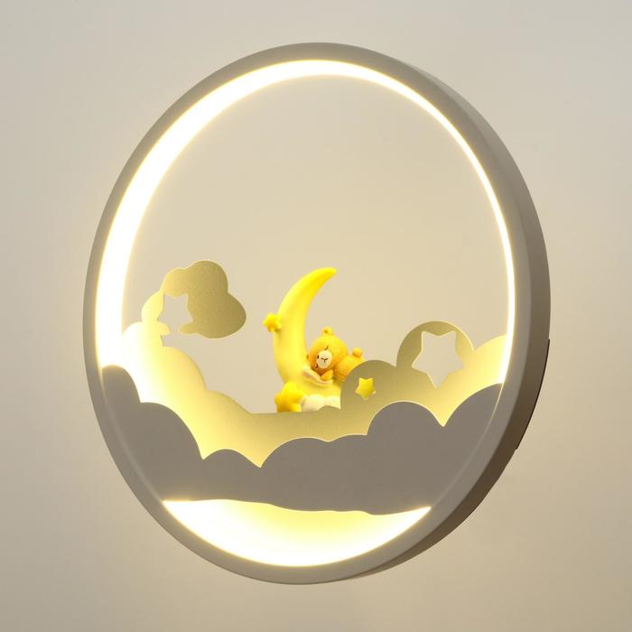 Бра "Облака и звезды" LED 19Вт 4000К 24х24 см серый 29х29м 5441161