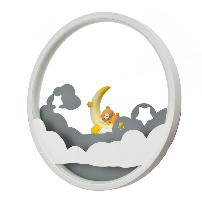 Бра "Облака и звезды" LED 19Вт 4000К 24х24 см серый 29х29м 5441161