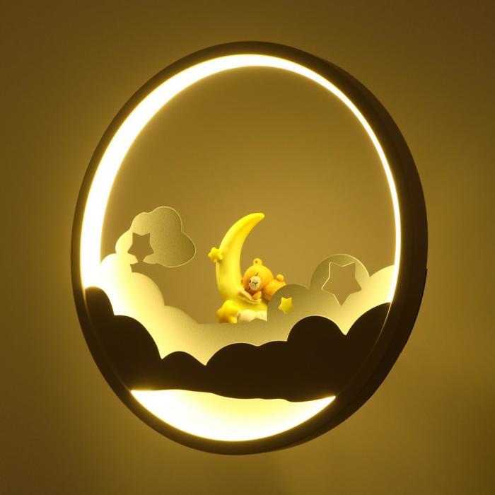 Бра "Облака и звезды" LED 19Вт 4000К 24х24 см серый 29х29м 5441161