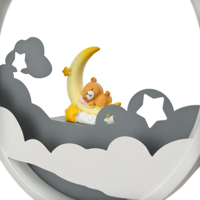 Бра "Облака и звезды" LED 19Вт 4000К 24х24 см серый 29х29м 5441161