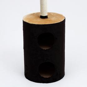 

Комплекс с домом, лежанками и когтеточками, 40 х 40 х 245-275 см, коричнево-бежевый