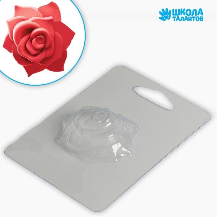 Пластиковая форма для мыла «Изящная роза» 6 × 5 см пластиковая форма для мыла прекрасный пион 6 5х5 5 см