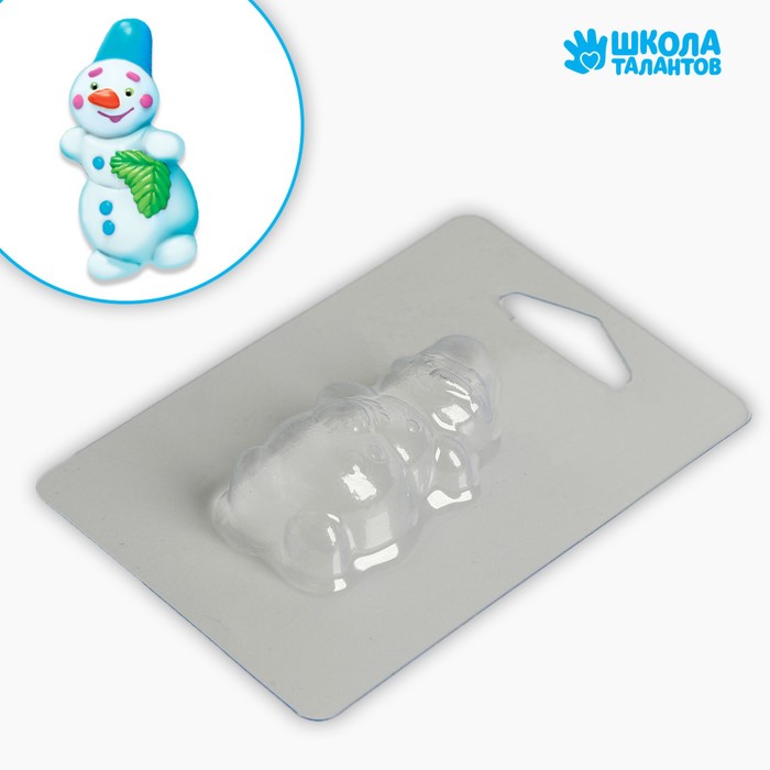 Пластиковая форма для мыла «Снеговик»