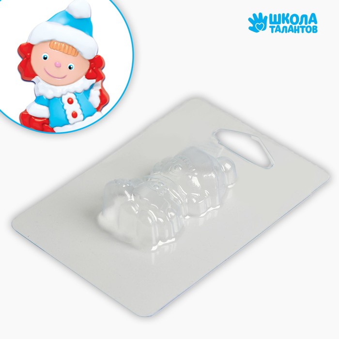 Пластиковая форма для мыла «Снегурочка» 3,3 × 6 см