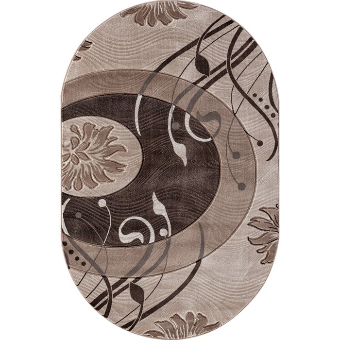 

Ковёр овальный Mega carving 4780, размер 150x230 см, цвет beige