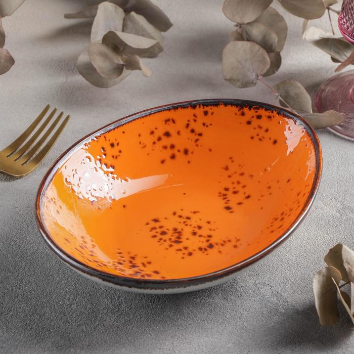 салатник magistro созвездие Салатник керамический «Созвездие», 19×14 см, цвет оранжевый
